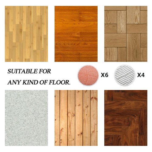 Replacement Pads for Bissell Spinwave Mop: 10 Pads for Bissell Spinwave,Spin Wave,Crosswave Expert/Pet/Cordless Hard Floor 2124 20393 2039a 20399 2039w 23159 23157 Spin Mop Cleaner Scrub Scrubber Pads