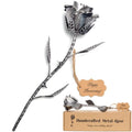 BESZONE Iron Gifts for 6th Anniversary Metal Rose Iron 6 Year Wedding Anniversary for Her Him Gift 11 Year 11th Everlasting Rose Steel Flower Handcrafted Love Stained Artwork