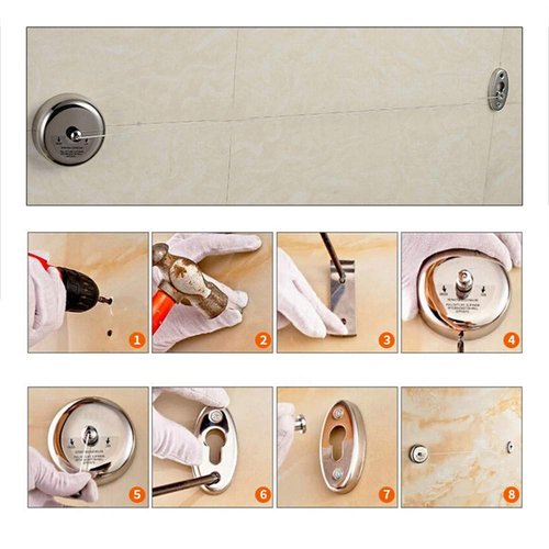 JHHSYU Retractable Clothesline 304 Stainless Steel Durable with Heavy Duty Adjustable Rope Shower Clothes Line for Outdoor and Indoor