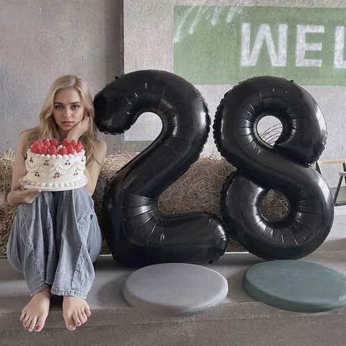 40-Inch Black Number 20 Balloon by [Brand Name] - Giant Foil Helium Balloon for 20th Birthday & Anniversary Celebrations