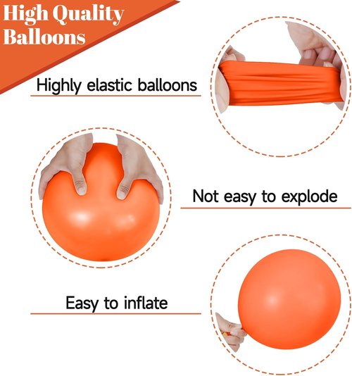 68Pcs Blue & Orange Balloons - 12 Inch Nude & Deep Light Blue Birthday Party Decor