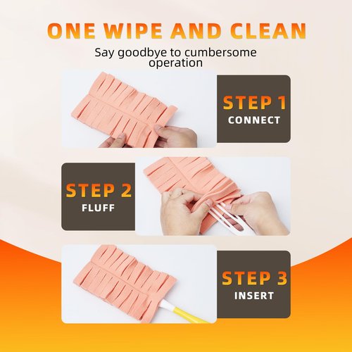 Drovalles Fleece Duster Refills 8 Pcs Heavy Duty, Washable & Reusable Duster Pads, 360° Effective Cleaning, Scratch Resistant, for Hardwood Floors, Furniture, Pet Hair (4 Colors, 8 Pieces)