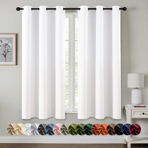 MIULEE Room Darkening Curtains - Thermal Insulated Grommet Drapes for Light Blocking | 40 x 45 Inches, 2 Panels