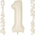 Skiennix Jumbo 40-Inch Number 1 Balloon - Giant Beige Mylar Foil for First Birthday Celebrations