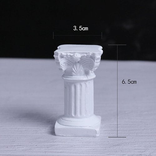 Mini Roman Pillar Greek Columns - Vintage Resin Statues Decor for Photography & Crafts | 2PCS Set