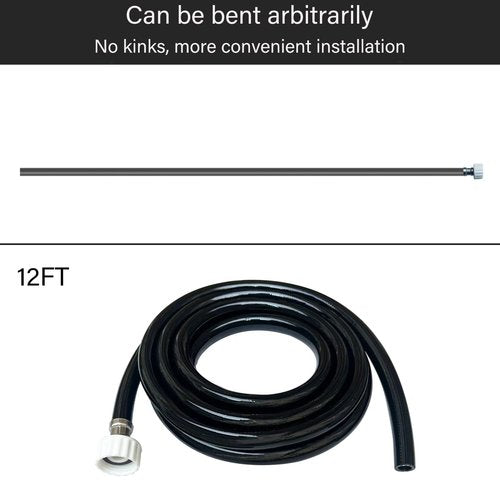 12FT Dehumidifier Drain Hose With 3/4 Inch FHT Connector, Leak-Proof, Kink-Free, Perfectly Compatible With Most Dehumidifier Brands