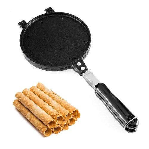 Dyna-Living Waffle Cone Maker Ice Cream Cone Maker Machine 6.7/8.6in Egg Roll Mold for House Commercial Homemade DIY Ice Cream Cone Baking Pan