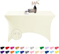 Spandex 4ft Waterproof Table Cover - Ivory | Perfect for Parties, Weddings & Events