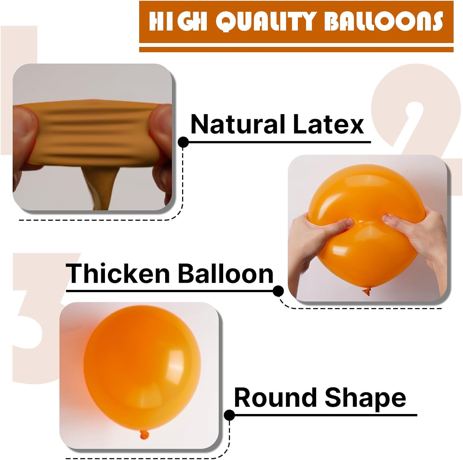 PartyWoo Burnt Orange Balloons - 152-Piece Terracotta Rust Balloon Arch Kit for Fall Celebrations