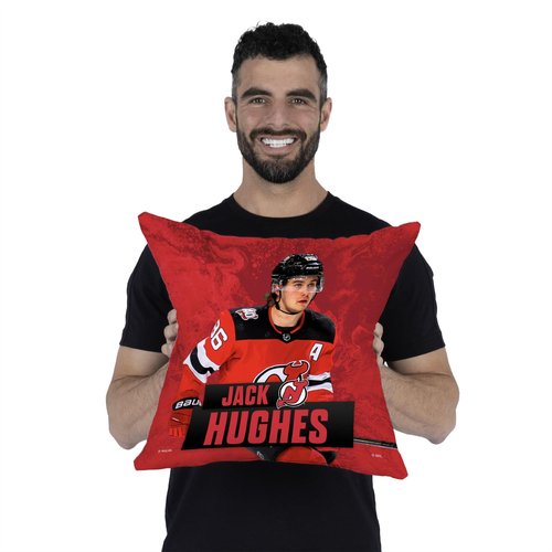 Northwest NHL New Jersey Devils Pillow, 18" x 18", Jack Hughes
