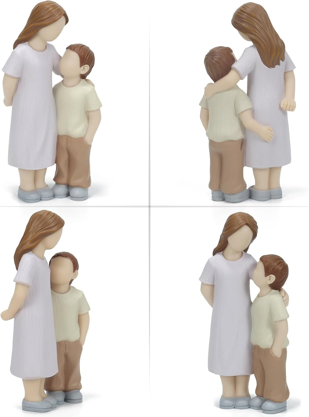 Sibling Love Resin Sculpture - Heartwarming Sister and Brother Figurine for Home Decor | Sentimental Gift