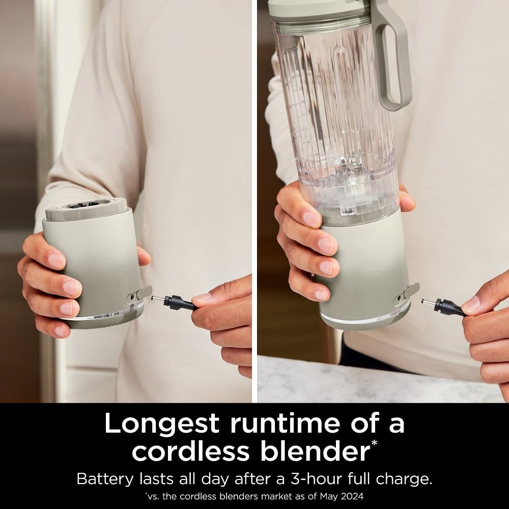 Ninja BC251IV Blast Max Cordless Blender - Smoothies & Ice Crushing, 22 oz. Cream Vessel - Certified Refurbished