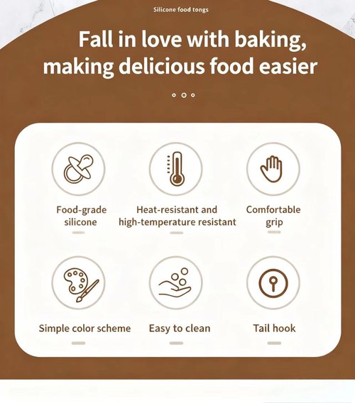 Silicone Spatula(6-piece set) High Temperature Resistant, Food Grade Silicone, Dishwasher Safe, for Baking and Cooking