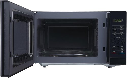 Magic Chef Microwave Oven - 1000 Watts Compact Countertop Appliance | 1.1 Cu. Ft., Black, Digital with One-Touch Cooking & Child Lock