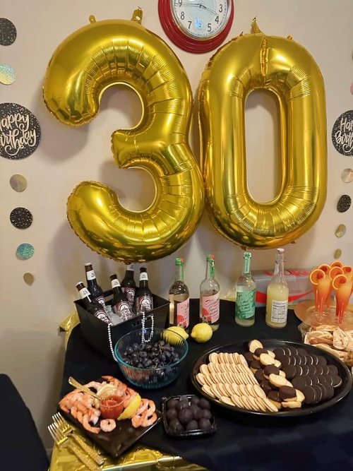 Gold Number 30 Balloons by [Brand Name] - 30th Birthday Decorations for Him & Her | Perfect Party Photo Prop