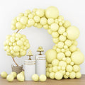 RUBFAC Pastel Yellow Balloons - 129pcs in Various Sizes for Birthday, Wedding & Baby Shower Decor