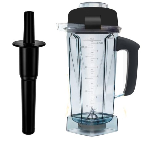 Blender Pitcher 64oz, With Classic Tamper,Compatible with 5200 5000 7500 Pro500 Vita-Prep Vm0101 Vm0102 Vm0103 Vm0197 E310 320 Explorian/Commercial Series etc blender, 10 Year Warranty