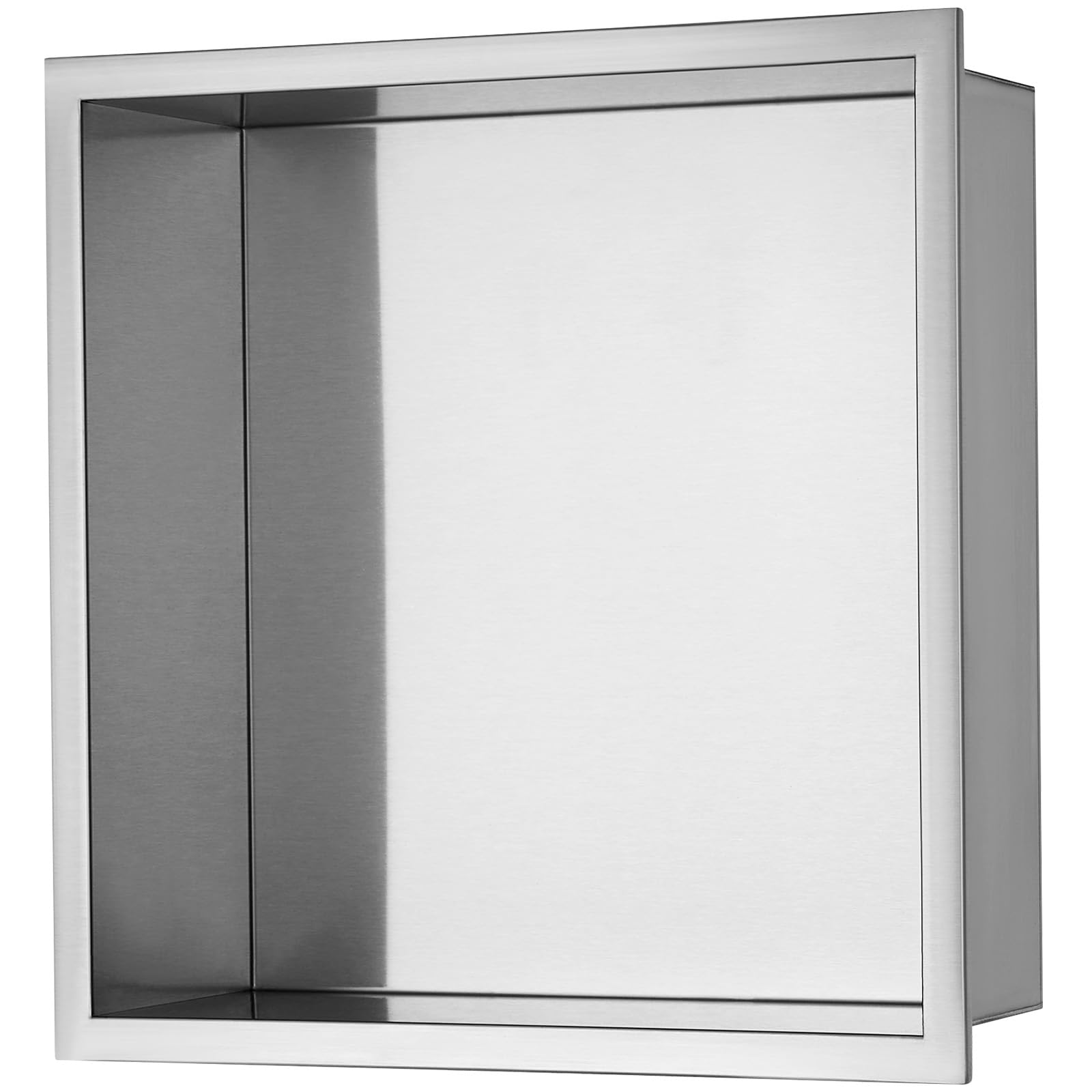 VEVOR Shower Niche No Tile Needed, Stainless Steel Niche for Shower Wall, Sealed Waterproof Rust-Resistant Bathroom Niche for Storage, 13x13'' Single Shelf