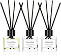 CALMORA Essential Oil Reed Diffuser Set - 3-Pack 50ml Flameless Room Air Freshener | Perfect for Bedroom & Bathroom