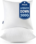 MIULEE Throw Pillow Inserts - 100% Virgin Fiber Filling | Pack of 2, 18x18 Inch for Bed & Couch