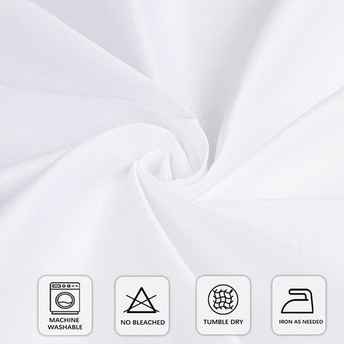 CKIKU 10 Packs 120 Inch White Round Tablecloth in Diameter, Washable Polyester Fabric Tablecloths, Wrinkle Resistant Table Cloth for Wedding Party Banquet Dining