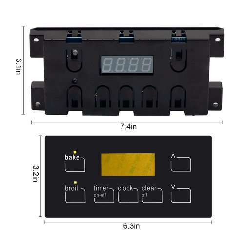 5304518661 316455410 Oven Range Control Board for Frigidaire Kenmore oven Stove Board Oven Range Stove Clock Control Board AP6886161 316222800 316222802 （Blue board）