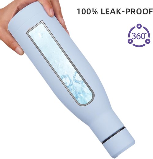 BJPKPK Insulated Water Bottle - 17oz Stainless Steel Thermal Bottle | Dishwasher Safe, Sky Blue