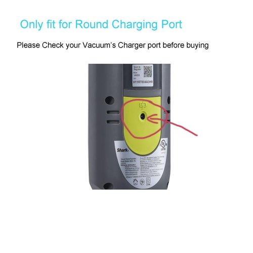 13.3V Charger Replacement for Shark VACMOP VC205 VM200 VC200 UM200 UM205 Cordless Hard Floor Vaccum Mop 10.8V Battery AC Adapter Power Cord 6.6 FT (DC Round Charging Port, Not for Magnetic)