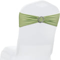 MDS Spandex Chair Sashes - Premium Stretch Covers with Buckle Slider | Universal Fit for Weddings & Events - Sage Green