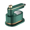 Portable Travel Steam Iron, 180° Foldable Handle, 3 Minutes Fast Heating, Anti-Hot Stand, Suitable for Most Fabrics (Silk/Wool/Polyester) and More. (02 Green)