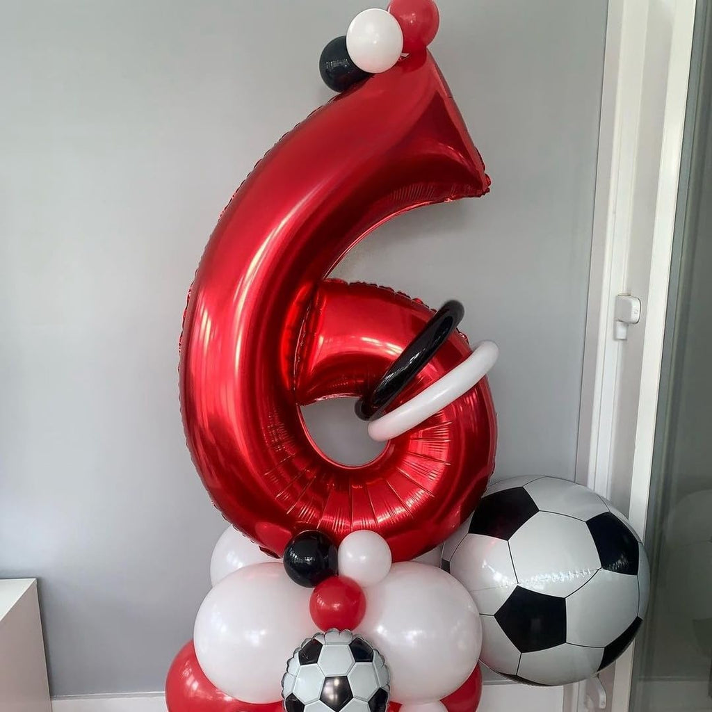 Red 5 Balloons by [Brand Name] - 40 Inch Foil Mylar Helium Number 5 for Birthday & Anniversary Decor