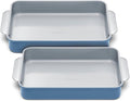 Caraway Non-Stick Ceramic Rectangle Pan Duo - 9”x13” - Naturally Slick, Non-Toxic & PTFE Free - Ideal for Brownies & Lasagnas - Slate