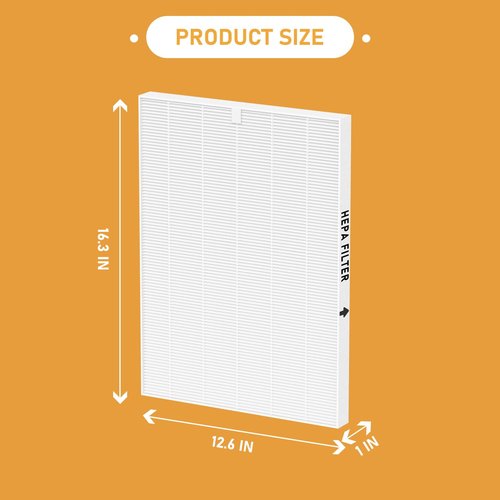 116130 True HEPA Replacement Filter H Compatible with Winix 5500-2 Air Cleaner Purifier and Models AM80, 3 Pack HEPA Filter only