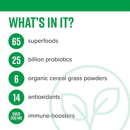 Green Vibrance by Vibrant Health - Vegan Superfood Powder for Energy Boost | 60 Servings