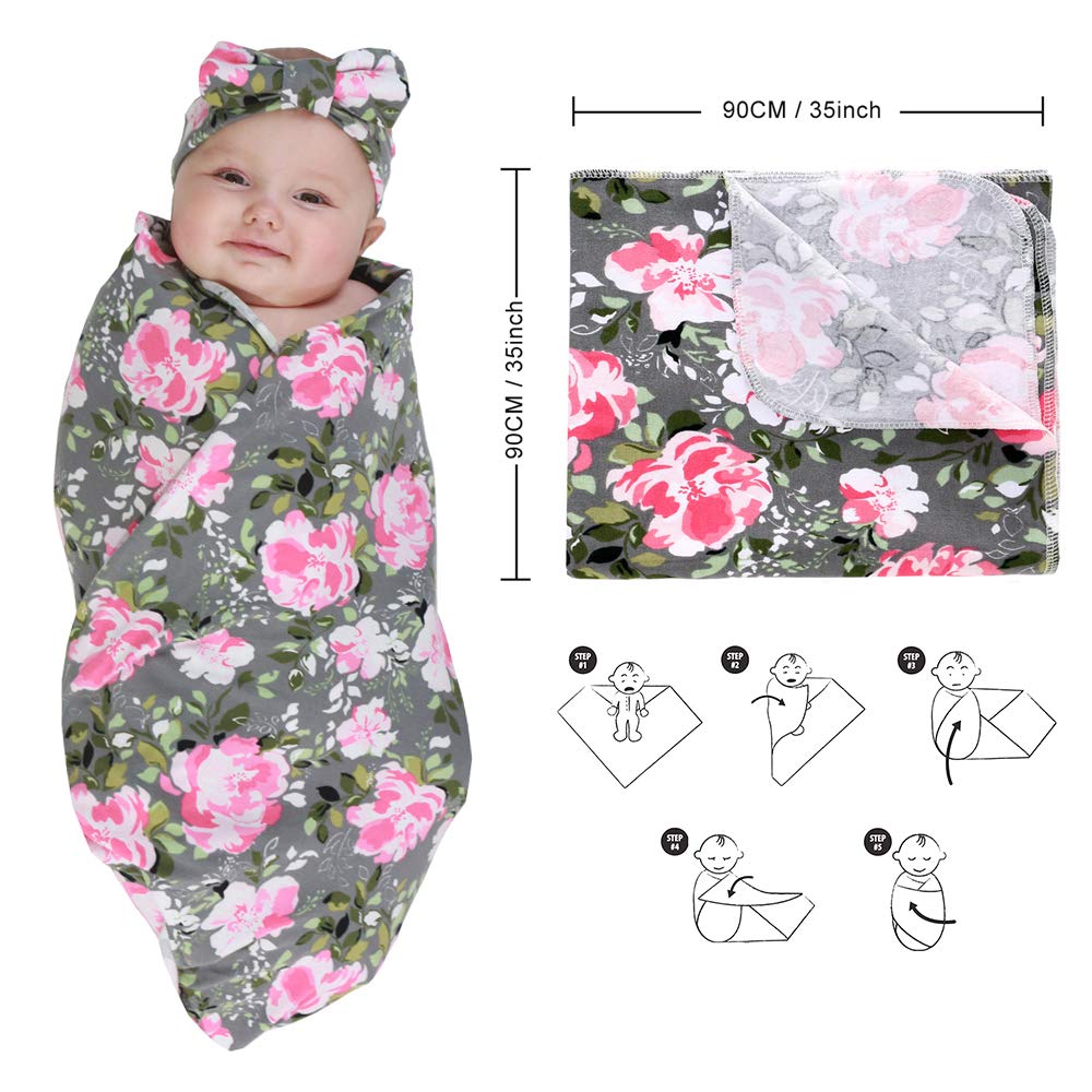Miracle Baby Maternity Robe and Baby Swaddle Blanket, Matching Robe and Swaddle Set Mom And Baby, Hospital Labor and Delivery Gown