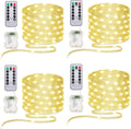 Skiennix 50 LED Battery Operated String Lights - 16.5ft Fairy Lights with Remote & Timer for Indoor/Outdoor Use - Warm White