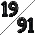 GOER Jumbo 42-Inch Number 19 Balloons - Sweet 19 Birthday Party Decorations | Black Foil Helium Balloons