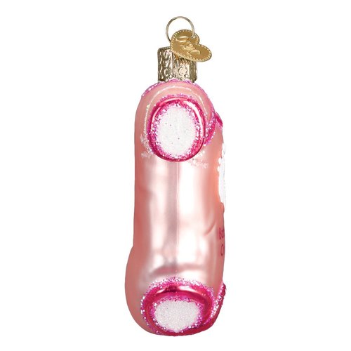 Old World Christmas Pink Baby Onesie Glass Blown Ornament for Christmas Tree, Handcrafted Holiday Decoration, Baby’s First Christmas Collection