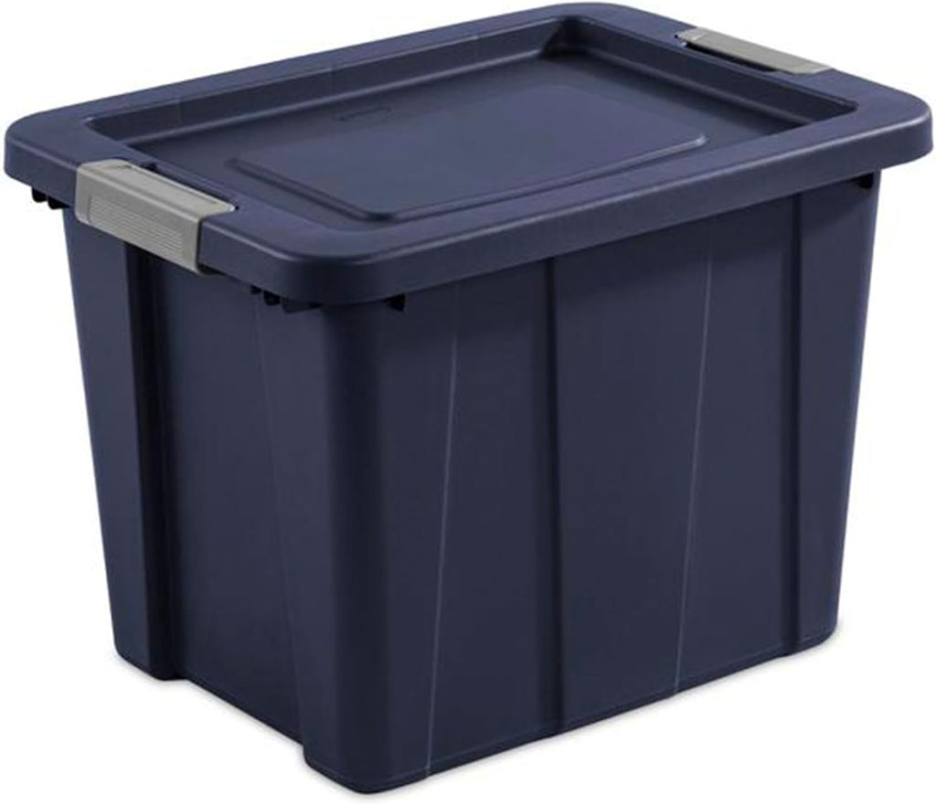 Sterilite 18 Gallon Heavy Duty Storage Bins - 6-Pack with Lids in Dark Indigo