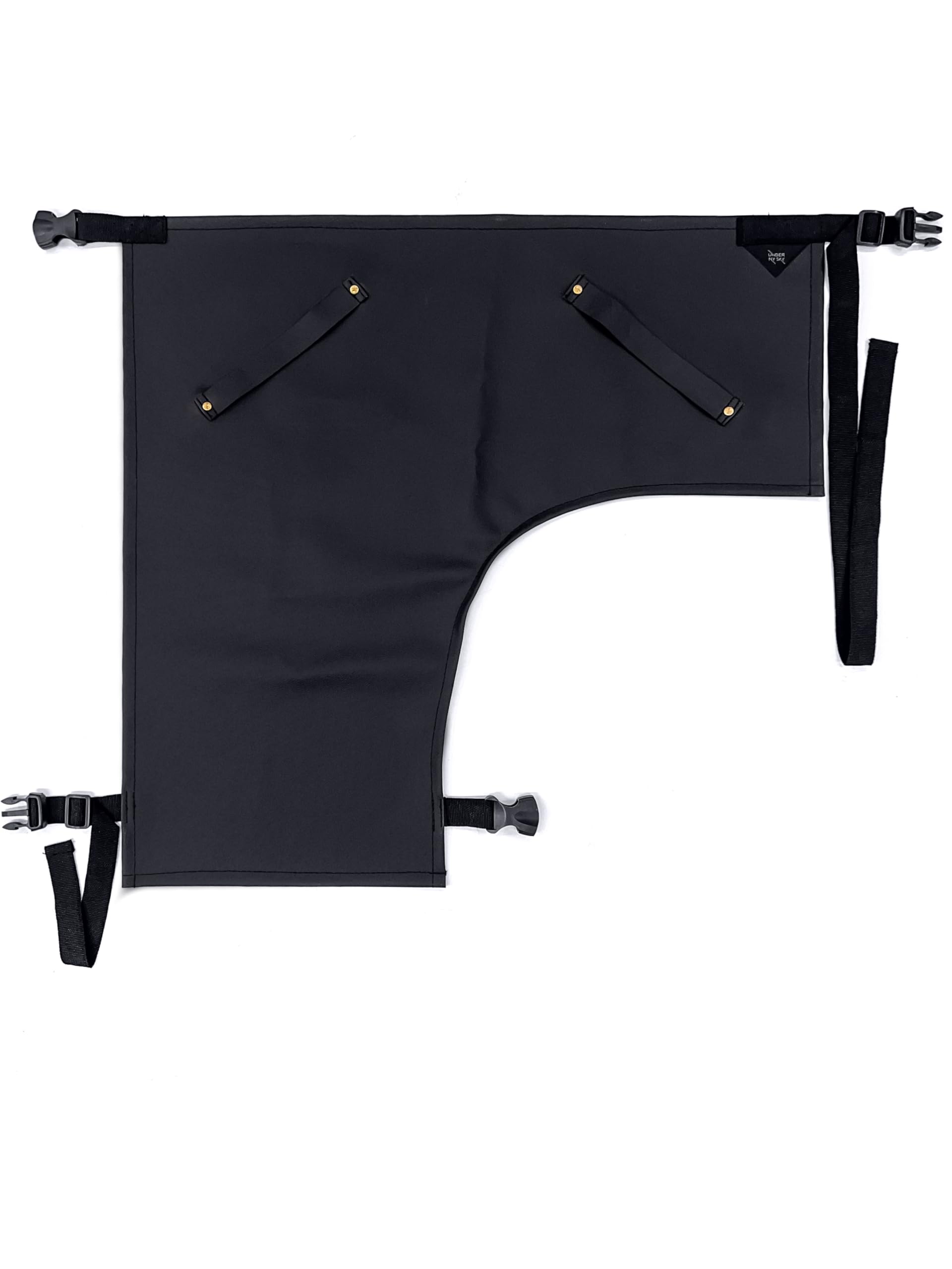 Under NY Sky Tattoo Half Apron - One-Leg Apron - Vegan Leather, Wipeable - Quick-Release Straps - For tattoo artist, Tattooist, Studio, Barber - Right Leg