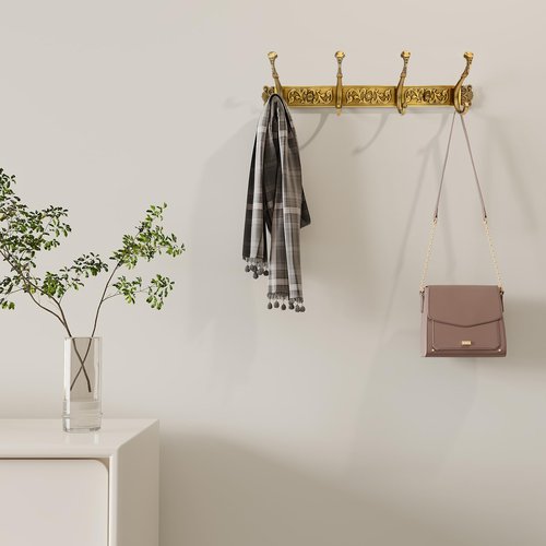 QULYEA Coat Rack Wall Mount,Vintage Wall Hooks Coat Hooks Antique Towel Racks for Bathroom Entryway Wall Mounted CoatRack Clothes Heavy Duty