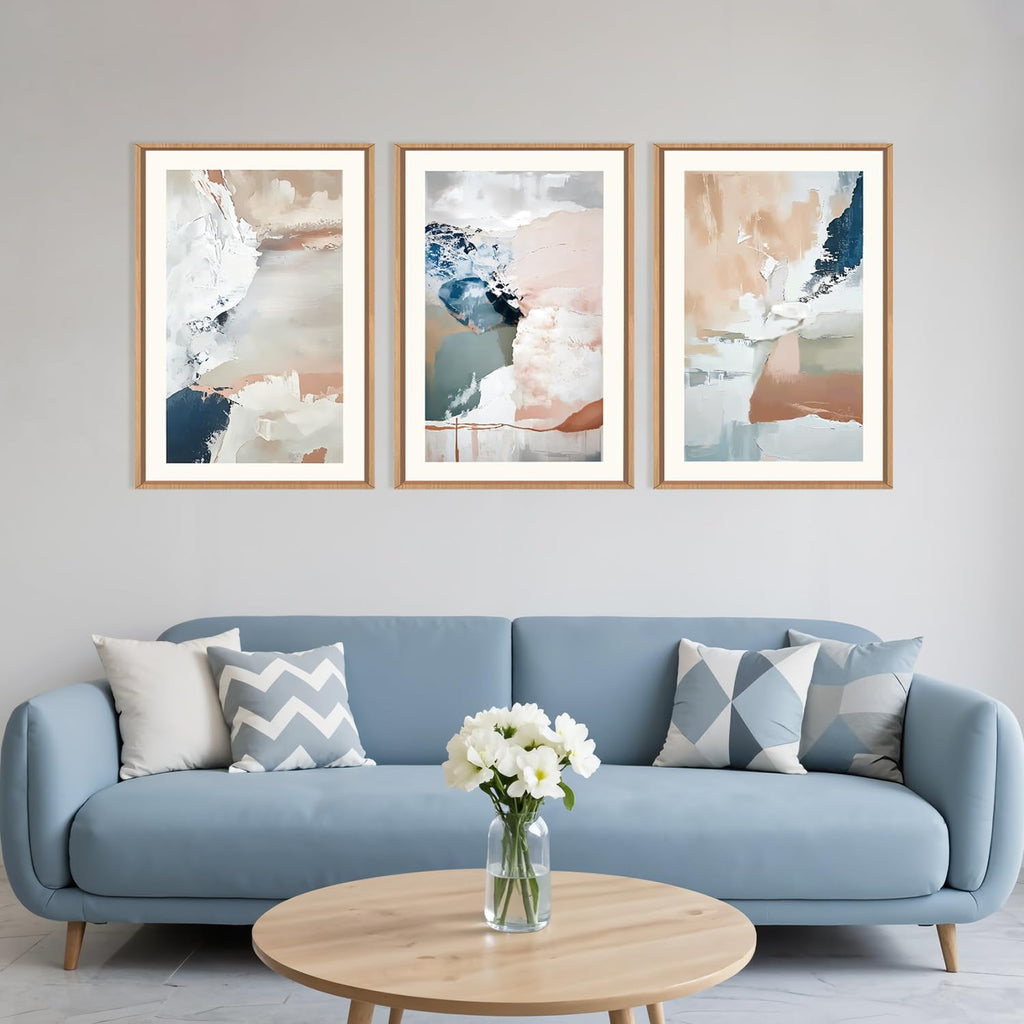 BICERE Large Modern City Moon Framed Canvas Wall Art,Forest Misty Wall Decor,Winter Town Night Wall Painting,Nature Landscape Picture Artwork for Living Room,Bedroom,Dining Room,Office -16"x24"x3