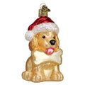 Old World Christmas Jolly Pup Glass Blown Ornament for Christmas Tree, Handcrafted Holiday Decoration, Festive Pet Collection