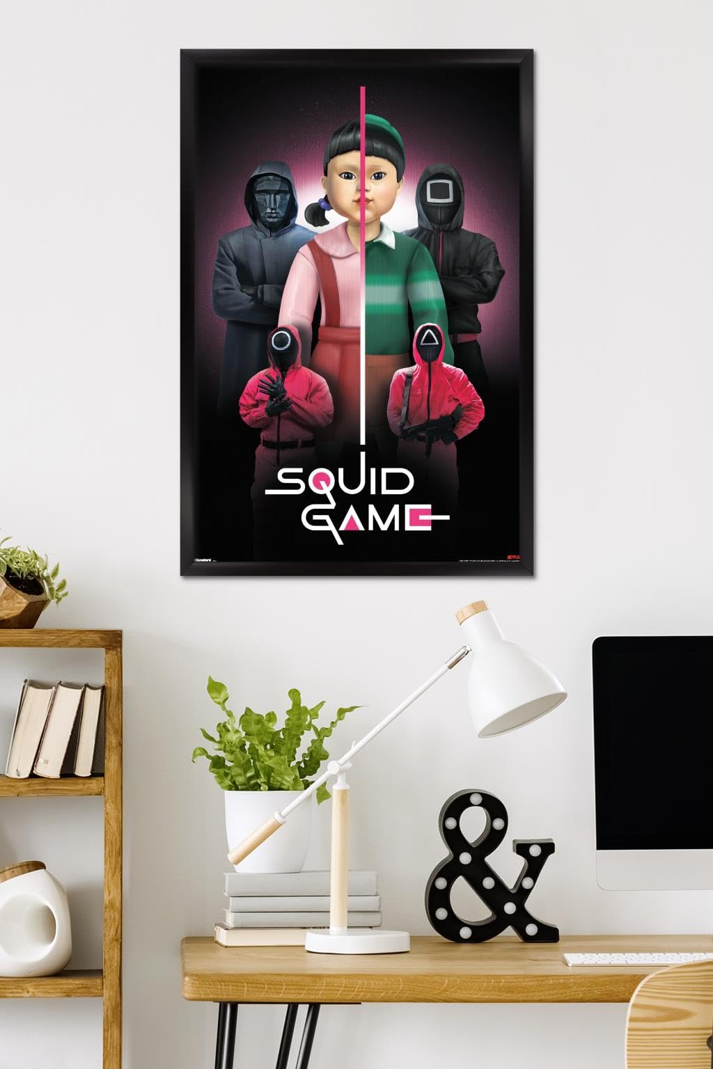 Netflix Squid Game: Season 3 (2025) - Group Wall Poster, 34L" x 22.4W", Black Framed Version