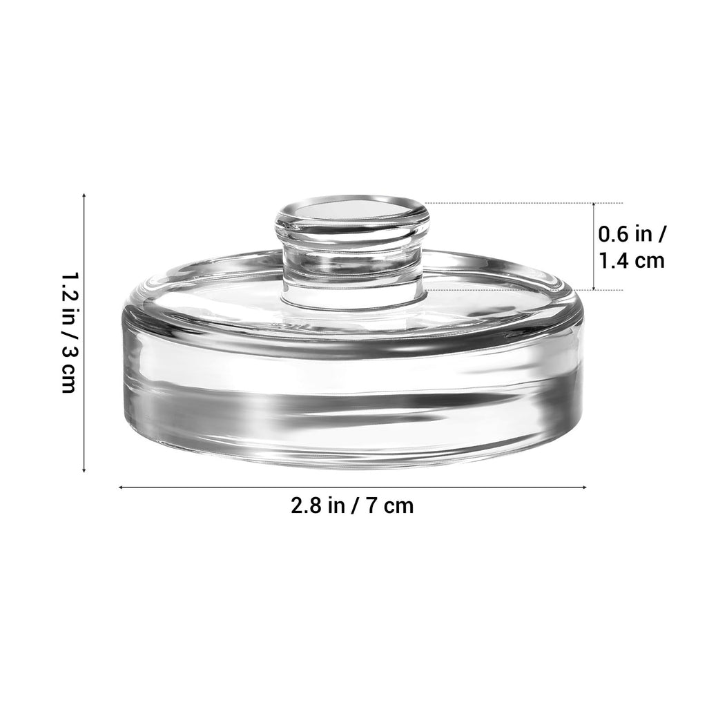 PRETYZOOM Glass Fermenting Weight for Wide Mouth Mason Jar, Heavy Glass Lid for Storage, 2.75 X 1.18 Inch, Silver