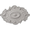 Ekena Millwork CM30SGUWF - 30 1/2"W x 20"H x 1 1/2"P Strasbourg Ceiling Medallion - Ceiling Medallion, Ultra Pure White