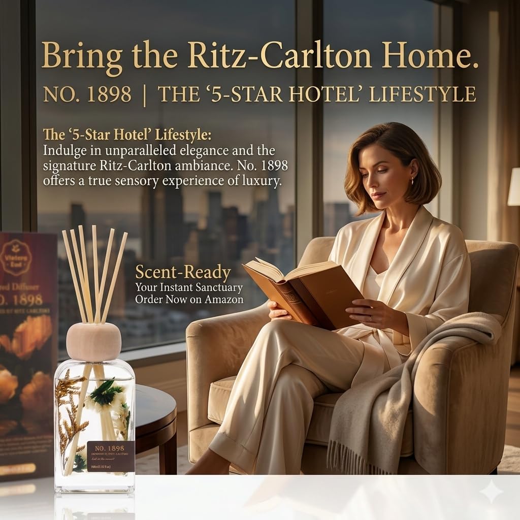 Ritz Carlton | Luxury Hotel Scent Reed Diffuser 100ml | Long-Lasting Room Freshener Gift Set