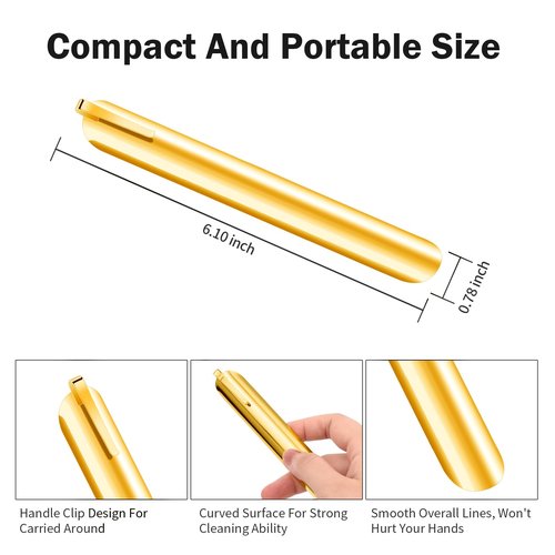 Crumb Sweepers, Bread Crumb Cleaner, Table Scraper Serveware, Stainless Steel Table Crumber Catcher Tool for Server, Restaurant Supplies for Clean Crumb, Waiters Waitress Accessories (20 PACK, Gold)