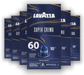 Lavazza Super Crema Capsules - Medium Roast Arabica & Robusta Blend | 60 Aluminum Capsules for Nespresso Machines