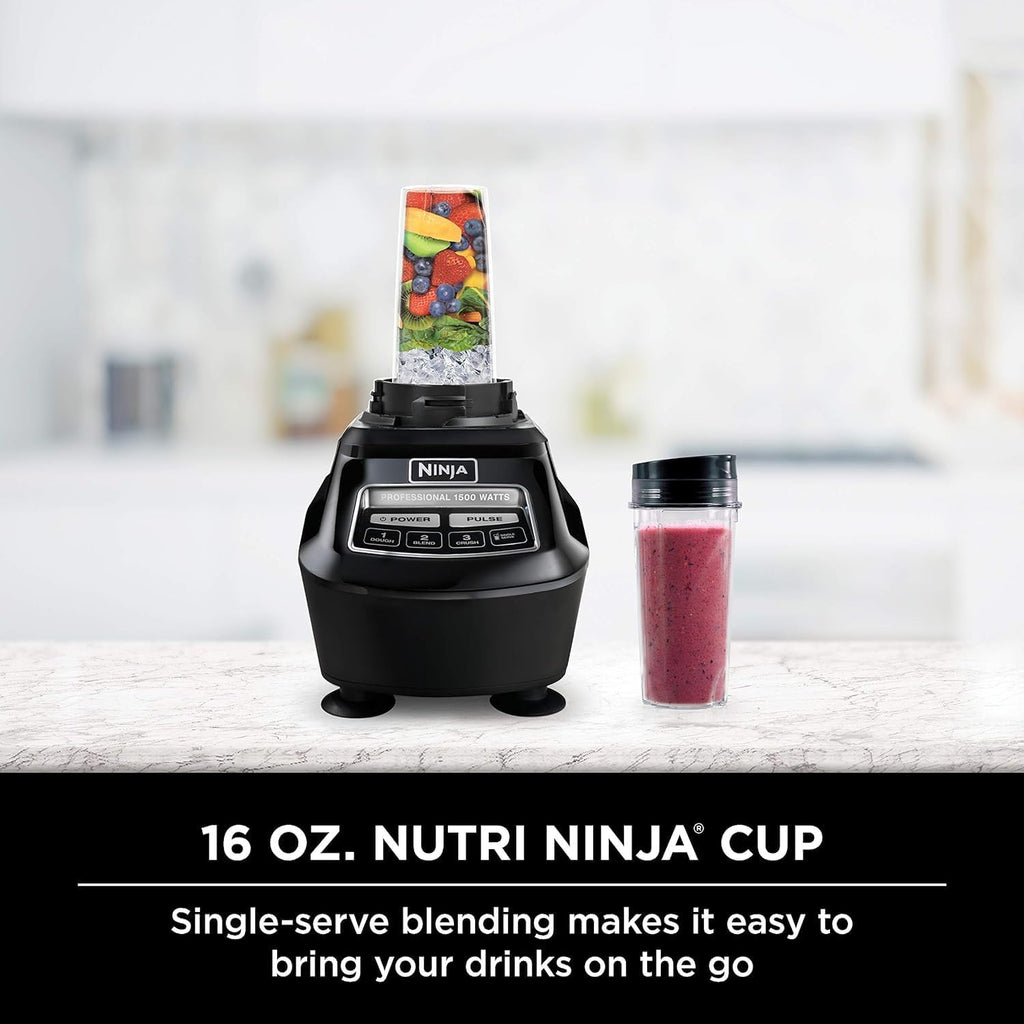 Ninja Mega Kitchen System - Powerful Blender & Food Processor with Nutri Ninja Cups - Renewed